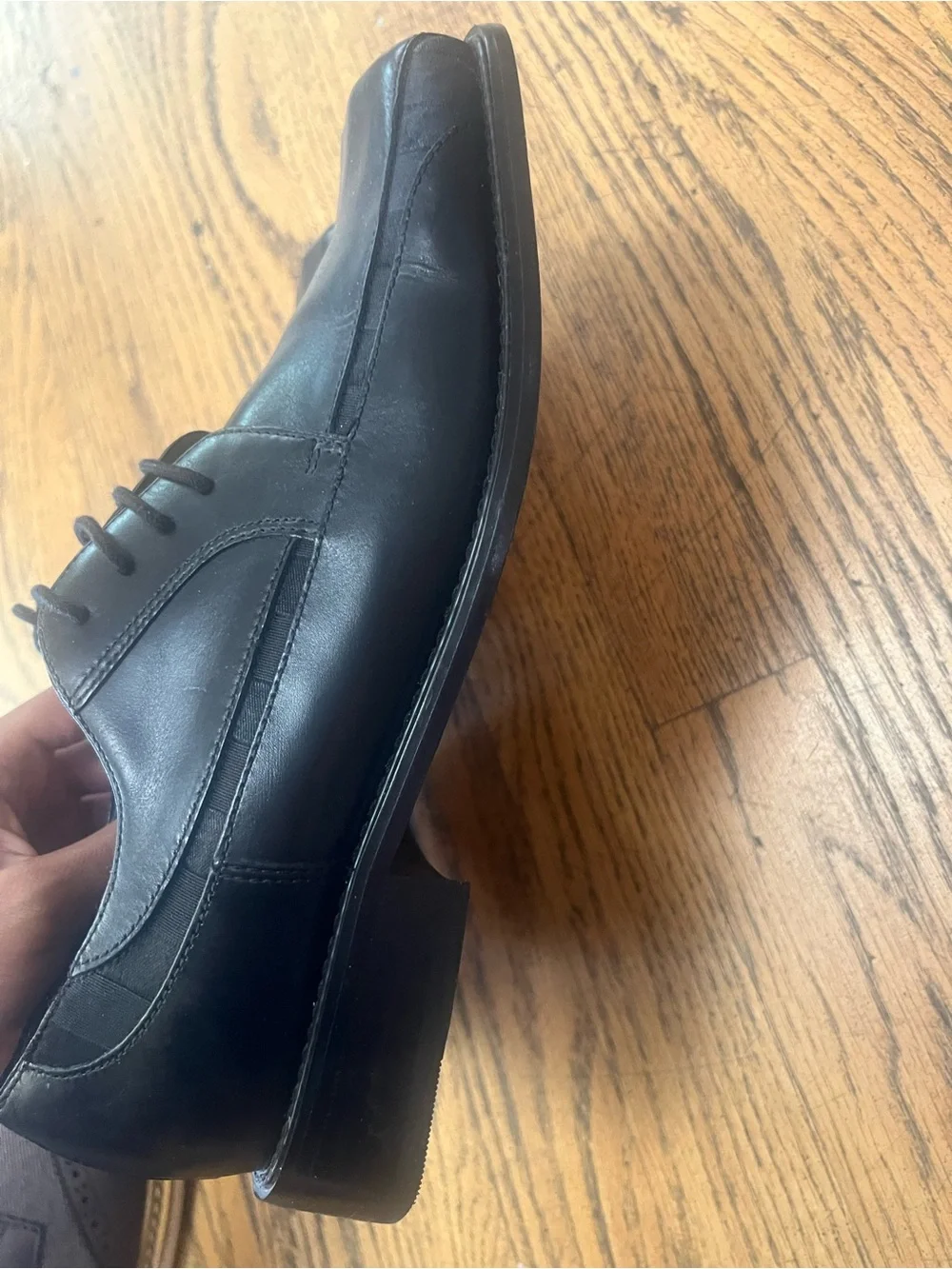 Stacy Adams Men’s Black Leather Lace-Up Dress Shoes